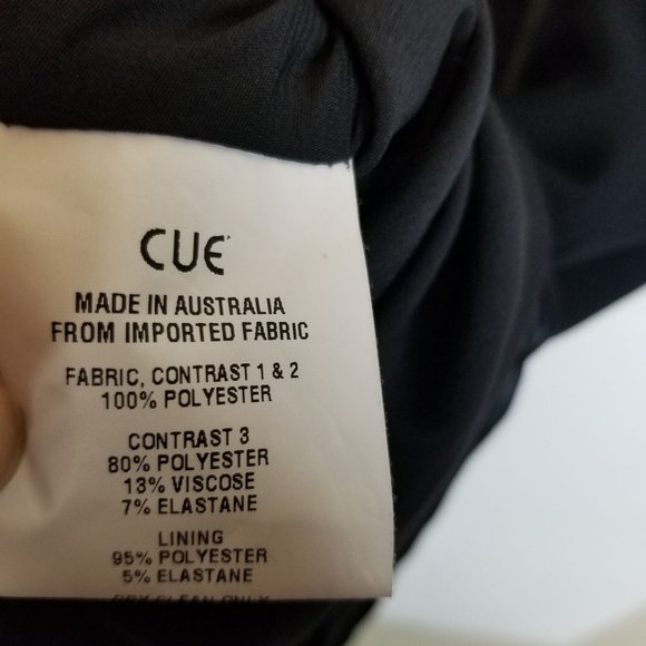 Cue Women's Size 10 Sleeveless Black Knee-Length F - Picture 5 of 7